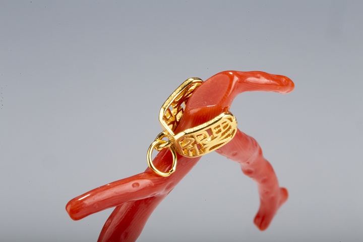 古玩雜項當代·珊瑚隨型吊墜真品鑒賞圖