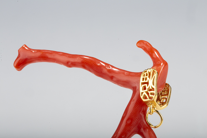 古玩雜項當代·珊瑚隨型吊墜真品鑒賞圖