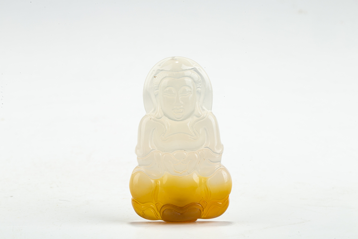 古玩玉器當代·玉髓觀音珮真品鑒賞圖