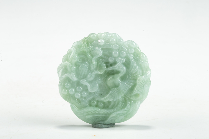 古玩玉器當代·翡翠花鳥牌飾真品鑒賞圖