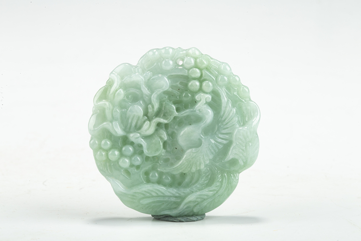 古玩玉器當代·翡翠花鳥牌飾真品鑒賞圖