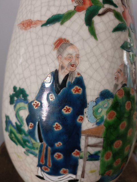 古玩陶瓷人物紋尊真品鑒賞圖