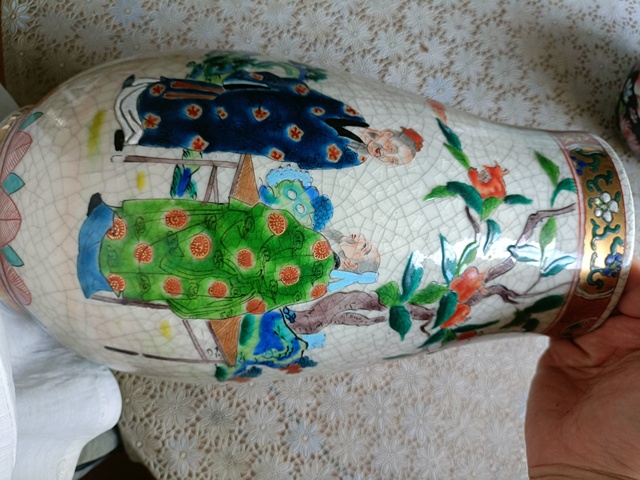 古玩陶瓷人物紋尊真品鑒賞圖