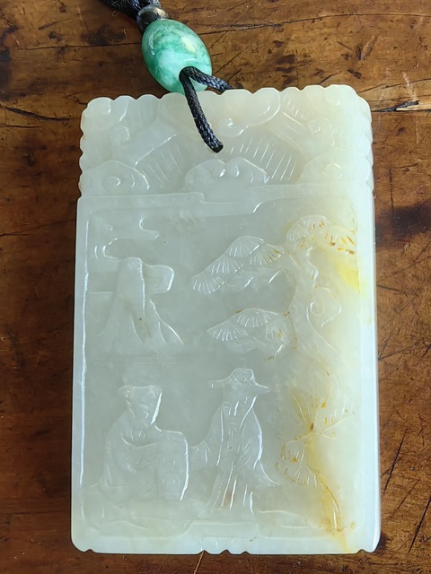 古玩玉器和田玉牌真品鑒賞圖
