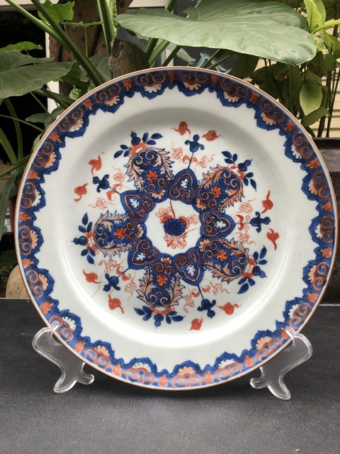 古玩陶瓷青花礬紅盤真品鑒賞圖
