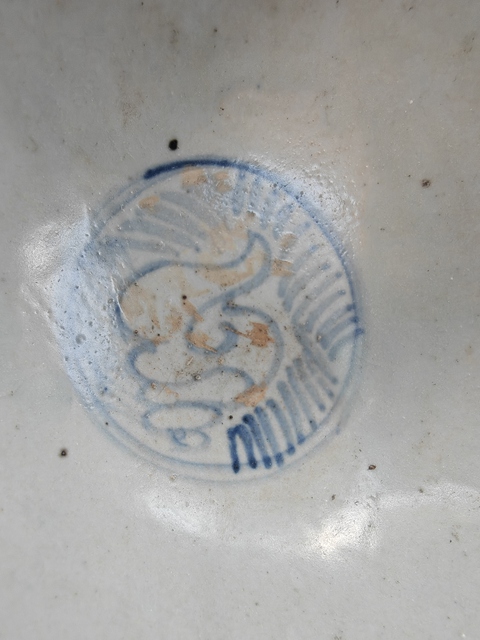 古玩陶瓷青花海螺紋高足碗真品鑒賞圖