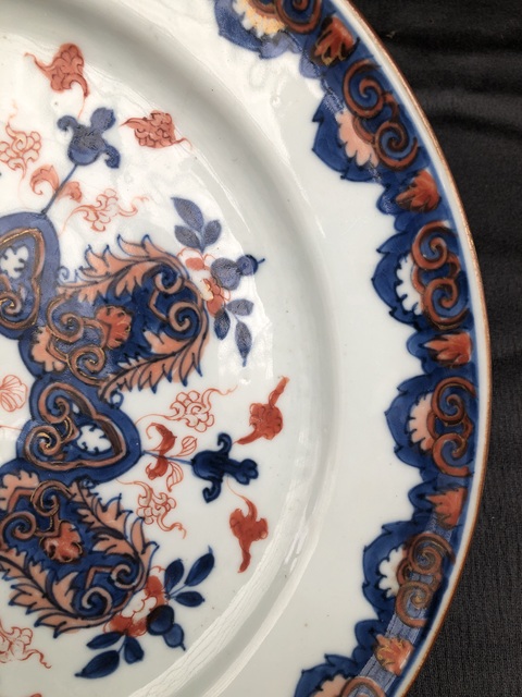古玩陶瓷青花礬紅盤真品鑒賞圖