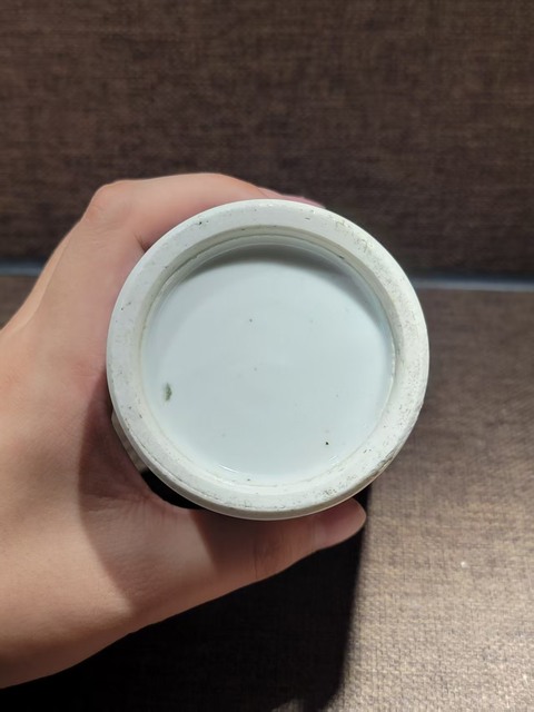 古玩陶瓷青花山水紋筆筒真品鑒賞圖
