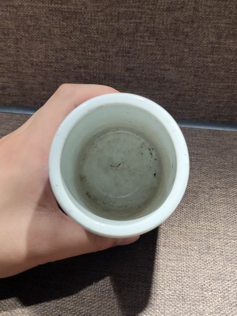 古玩陶瓷青花山水紋筆筒真品鑒賞圖