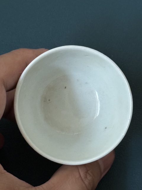 古玩陶瓷清·中晚期梅蘭竹菊四君子青花杯拍賣，當前價格1100元