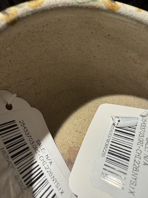 古玩陶瓷唐代三彩缽（或花澆）真品鑒賞圖