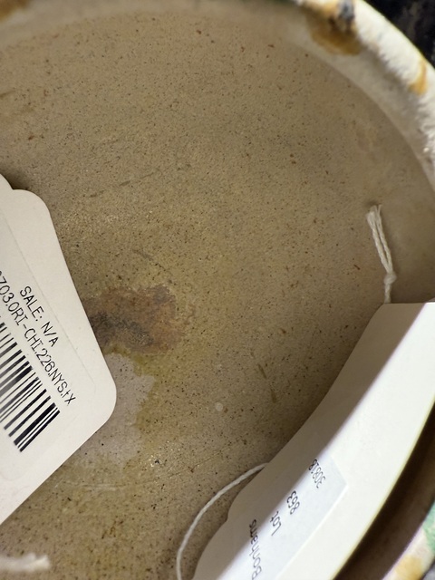 古玩陶瓷唐代三彩缽（或花澆）真品鑒賞圖