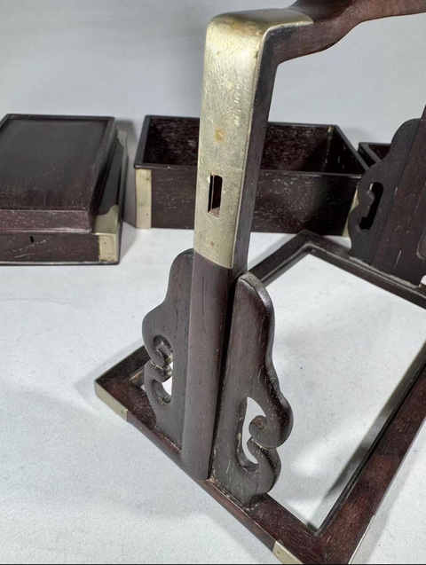 古玩雜項紫檀提盒真品鑒賞圖