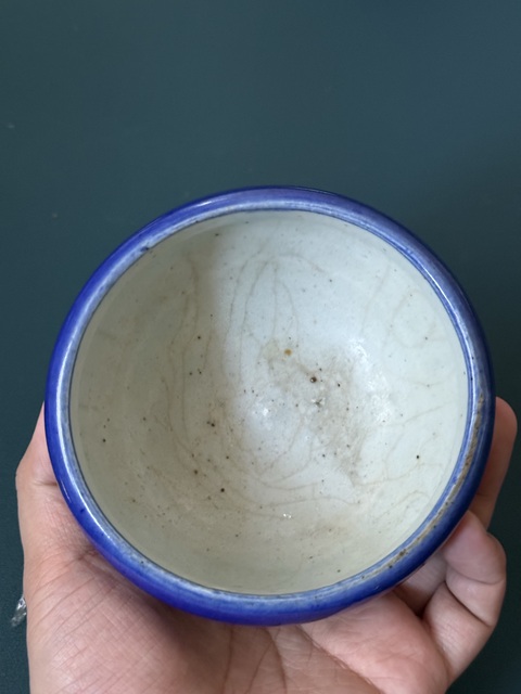 古玩陶瓷霽藍(lán)釉粉彩二龍戲珠香爐真品鑒賞圖