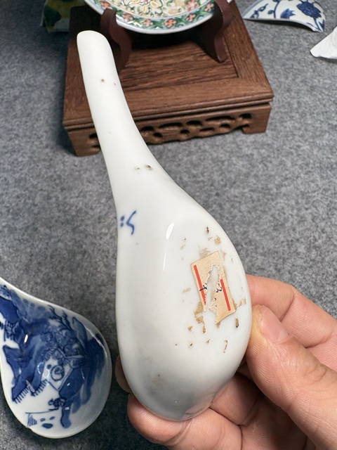 古玩陶瓷晚清青花勺真品鑒賞圖