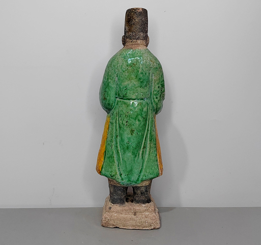 古玩陶瓷明三彩人物俑真品鑒賞圖