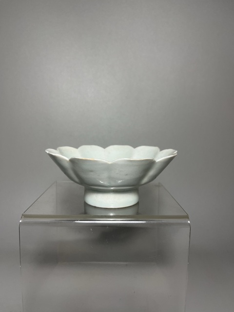 古玩陶瓷建寧窯影青十花口洗真品鑒賞圖