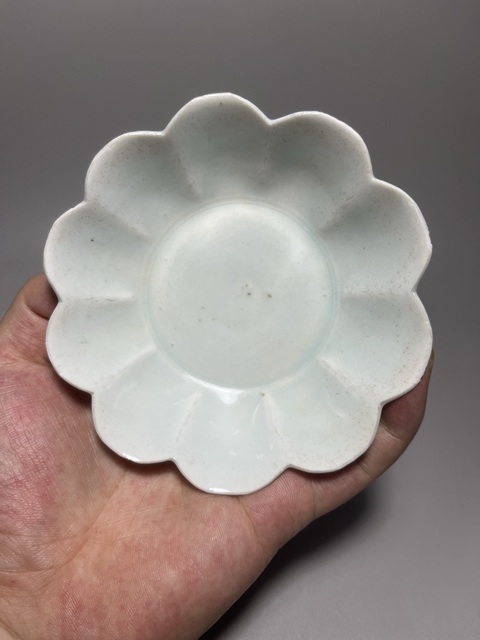 古玩陶瓷建寧窯影青十花口洗真品鑒賞圖