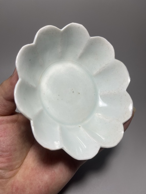 古玩陶瓷建寧窯影青十花口洗真品鑒賞圖
