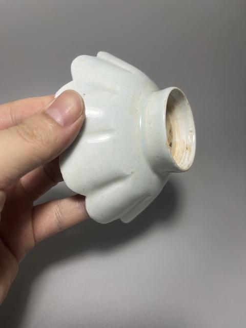 古玩陶瓷建寧窯影青十花口洗真品鑒賞圖