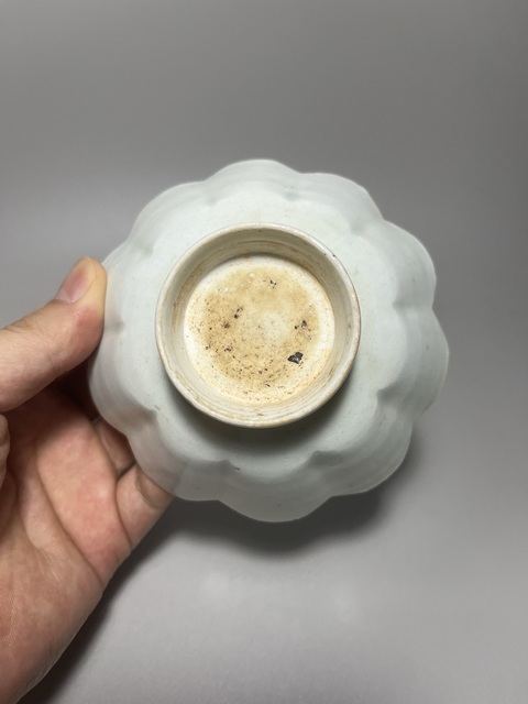 古玩陶瓷建寧窯影青十花口洗真品鑒賞圖