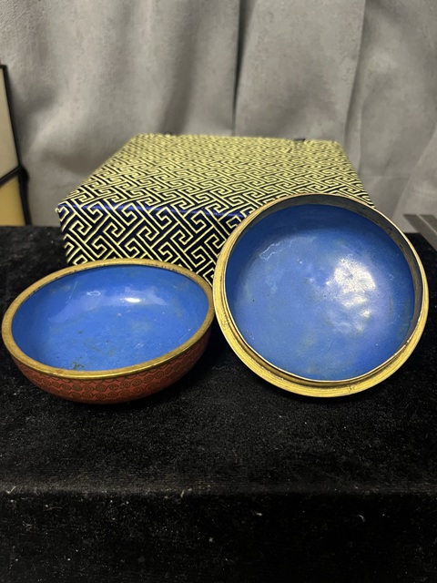 古玩銅器景泰藍蓋盒真品鑒賞圖