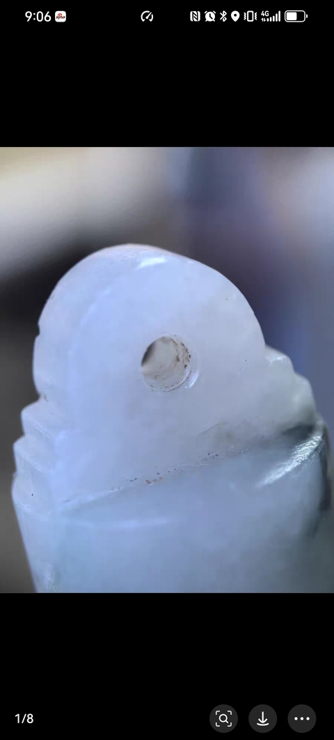古玩玉器翡翠雕“素紋翎管”真品鑒賞圖