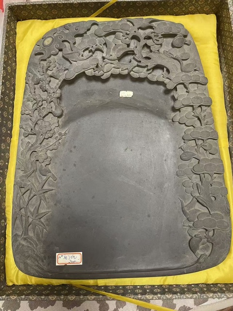 古玩雜項龍鳳硯真品鑒賞圖