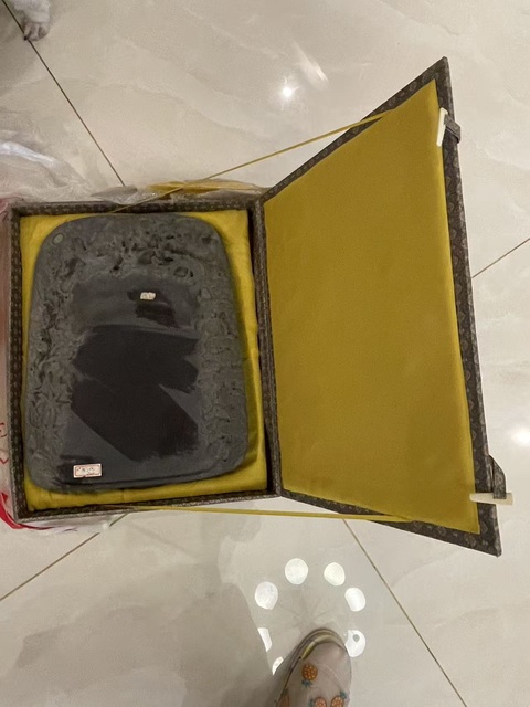 古玩雜項龍鳳硯真品鑒賞圖