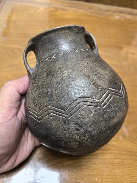 古玩陶瓷陶雙耳罐真品鑒賞圖