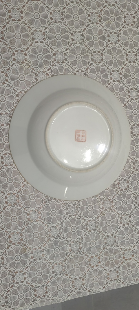 古玩陶瓷廣彩盤真品鑒賞圖