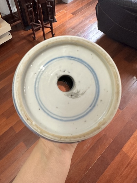 古玩陶瓷人物山水青花瓶真品鑒賞圖