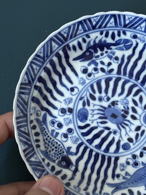 古玩陶瓷二甲傳臚青花盤真品鑒賞圖