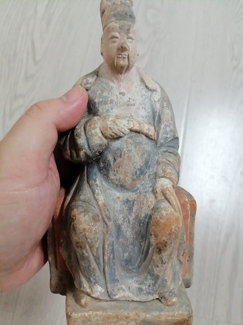 古玩陶瓷彩繪人物造像真品鑒賞圖