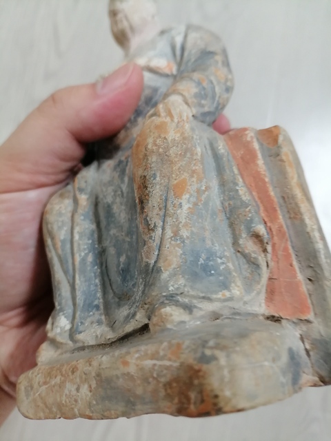 古玩陶瓷彩繪人物造像真品鑒賞圖