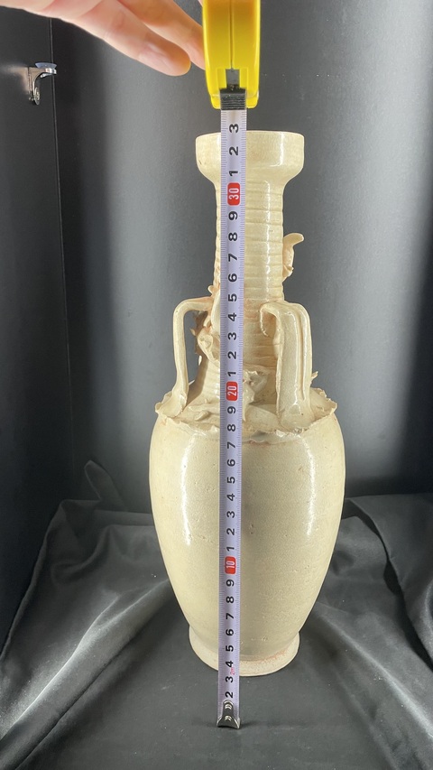 古玩陶瓷青瓷盤口瓶真品鑒賞圖