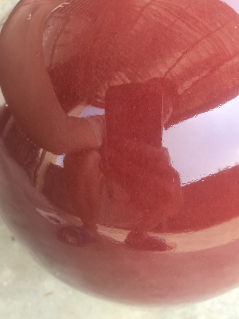 古玩陶瓷郎紅釉天球瓶真品鑒賞圖