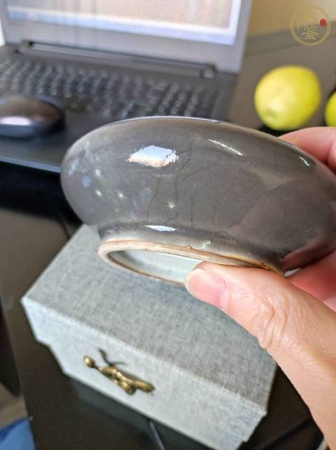 古玩陶瓷霽紅釉鏜鑼洗拍賣,當前價格4000元