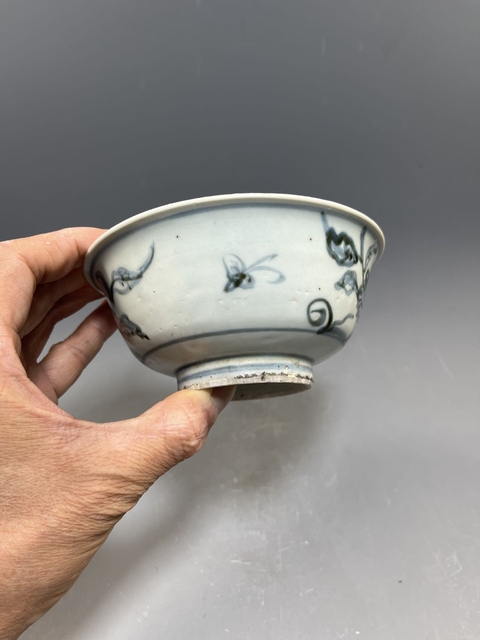 古玩陶瓷【明:萬歷】青花花卉紋貴字碗【貴字紋非常難得】拍賣，當前價格0元