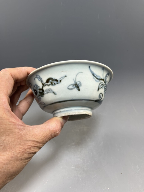 古玩陶瓷【明:萬歷】青花花卉紋貴字碗【貴字紋非常難得】拍賣，當前價格0元