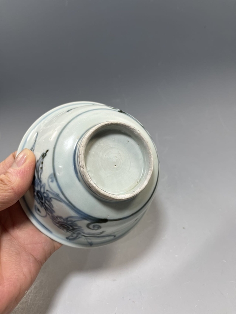 古玩陶瓷【明:萬歷】青花花卉紋貴字碗【貴字紋非常難得】拍賣，當前價格0元