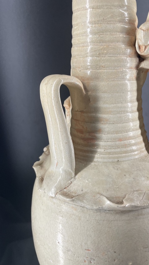 古玩陶瓷青瓷盤口瓶真品鑒賞圖