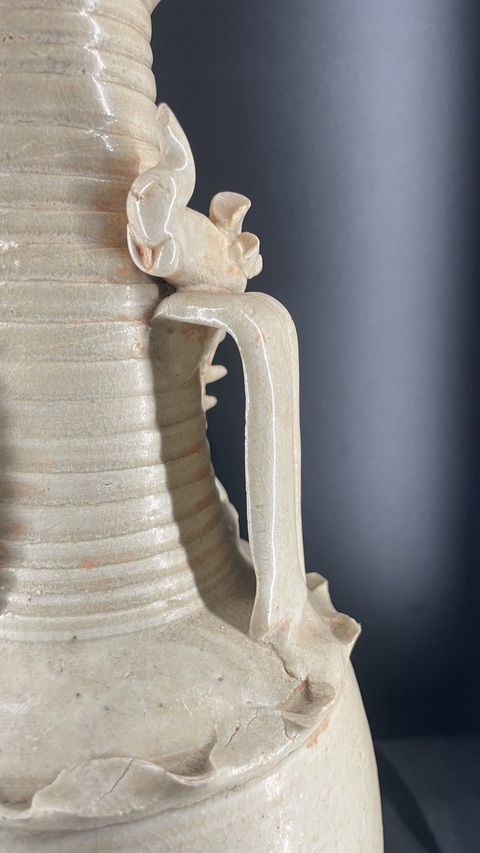 古玩陶瓷青瓷盤口瓶真品鑒賞圖