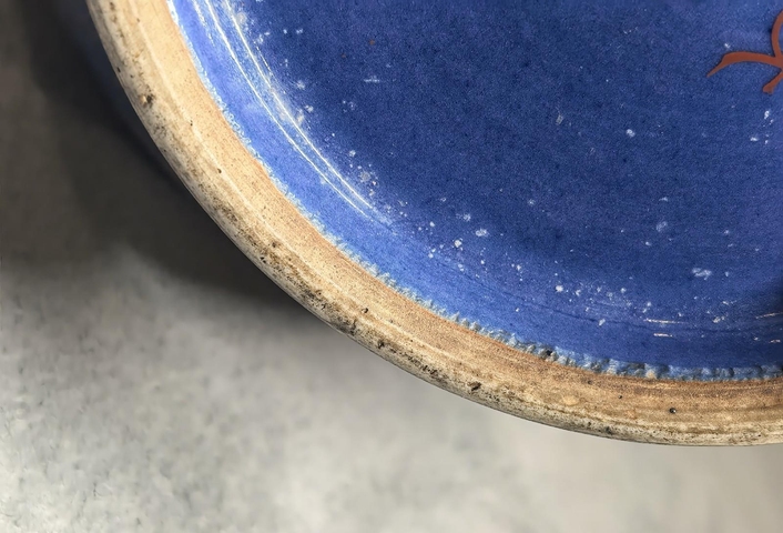 古玩陶瓷霽藍(lán)釉描金龍鳳紋賞瓶真品鑒賞圖