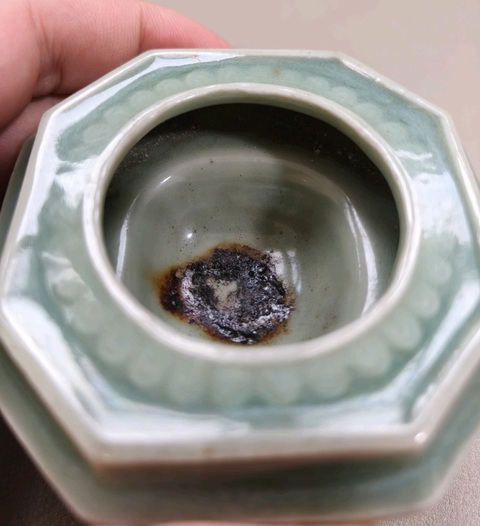 古玩陶瓷仿龍泉青釉香薰真品鑒賞圖