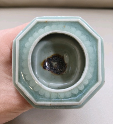 古玩陶瓷仿龍泉青釉香薰真品鑒賞圖