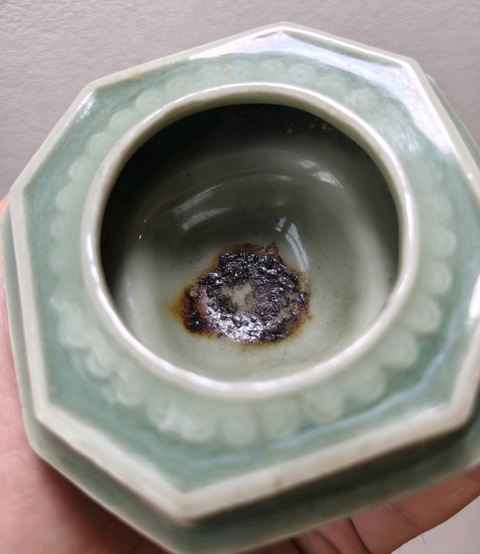 古玩陶瓷仿龍泉青釉香薰真品鑒賞圖