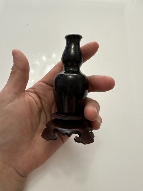古玩陶瓷黑釉葫蘆瓶真品鑒賞圖