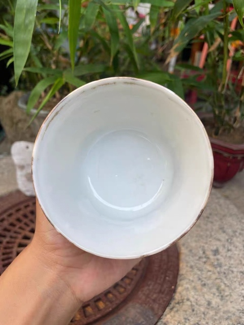 古玩陶瓷粉彩蘆雁圖杯真品鑒賞圖