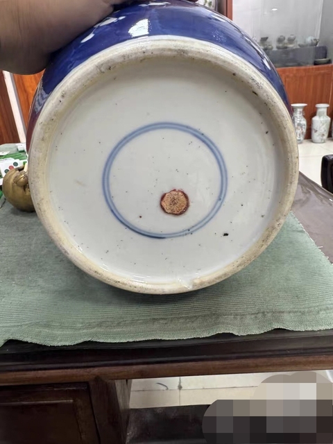 古玩陶瓷青花冰梅圖罐真品鑒賞圖